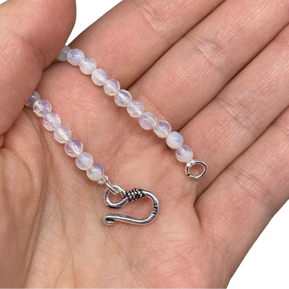 4mm Opalite Beaded Necklace Beads Gemstone Stone White Crystal Beads - Picture 4 of 5